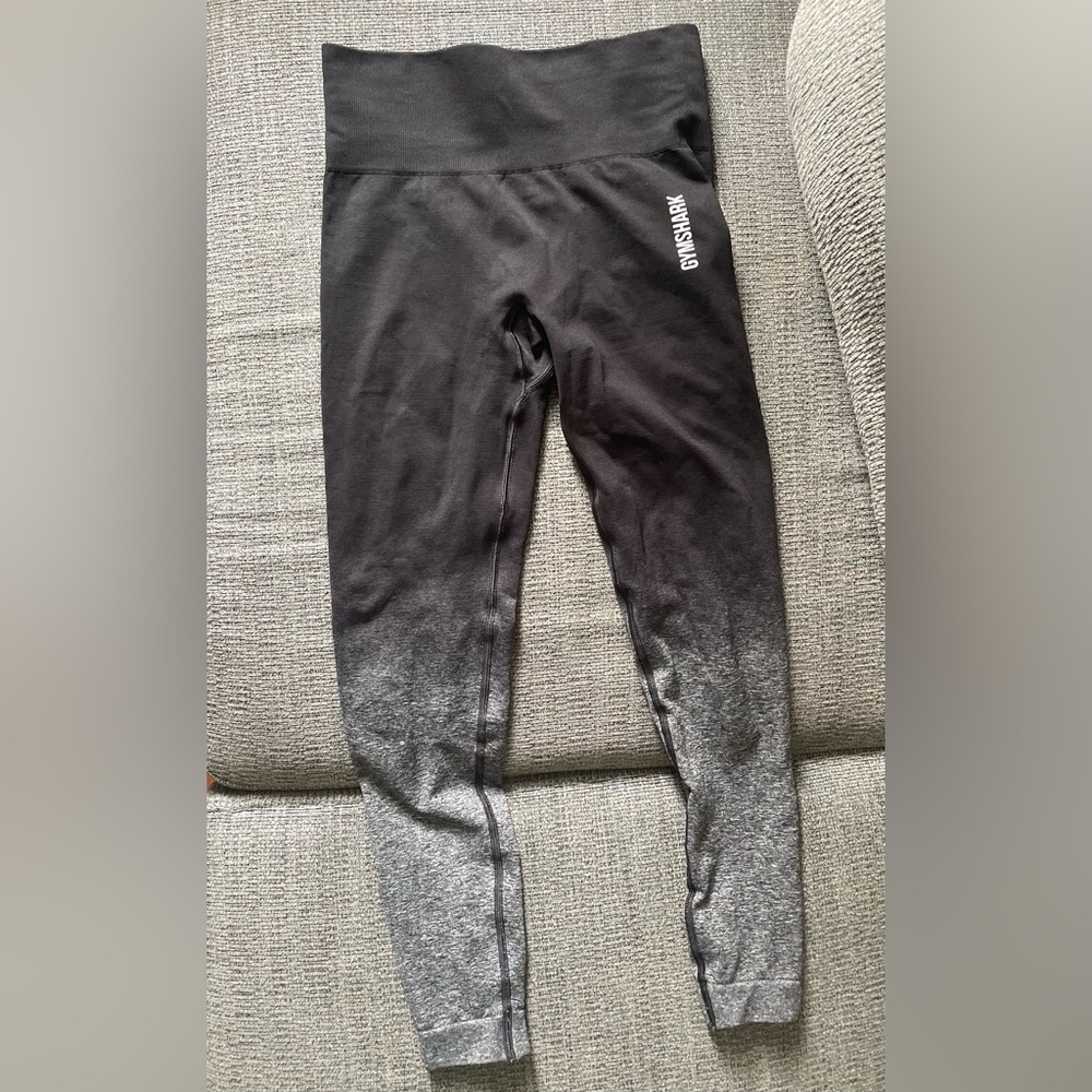 Gymshark Adapt Ombre Seamless Leggings - Black/Black Marl